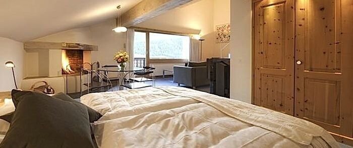 Junior Suite - Offener Kamin, Sitzecke, Südlage, Panorama Blick Corvatsch