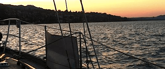 Romantische Nacht auf der Segelyacht