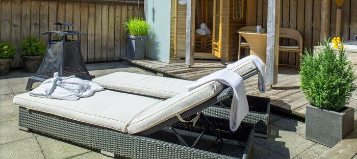 Age quod agis Suite mit Aussen-Whirlpool, Infrarotsauna, Terrasse, Aussenfeuer